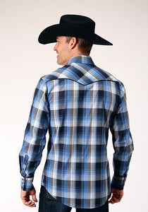 Men's Long Sleeve Western Shirt - Embroidered Yoke