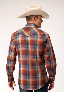 Men's Long Sleeve Western Shirt - Embroidered Yoke