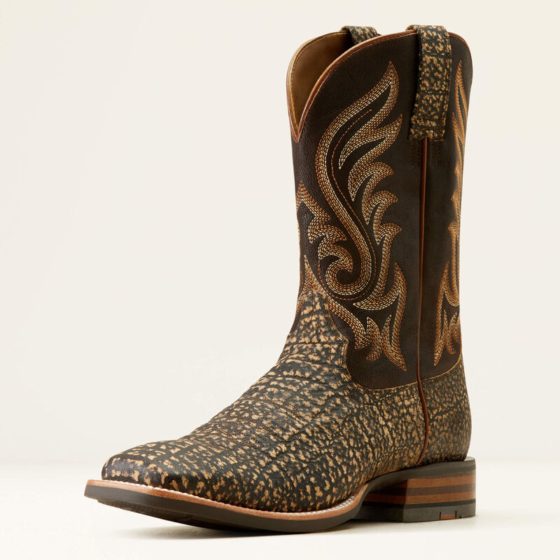 Ariat Men's Cattle Call Cowboy Boot - Muddy Elephant Print/Dark Chocolate