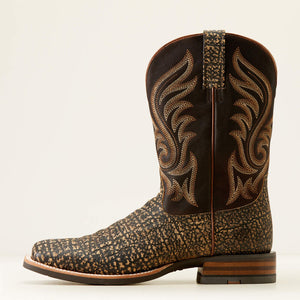 Ariat Men's Cattle Call Cowboy Boot - Muddy Elephant Print/Dark Chocolate