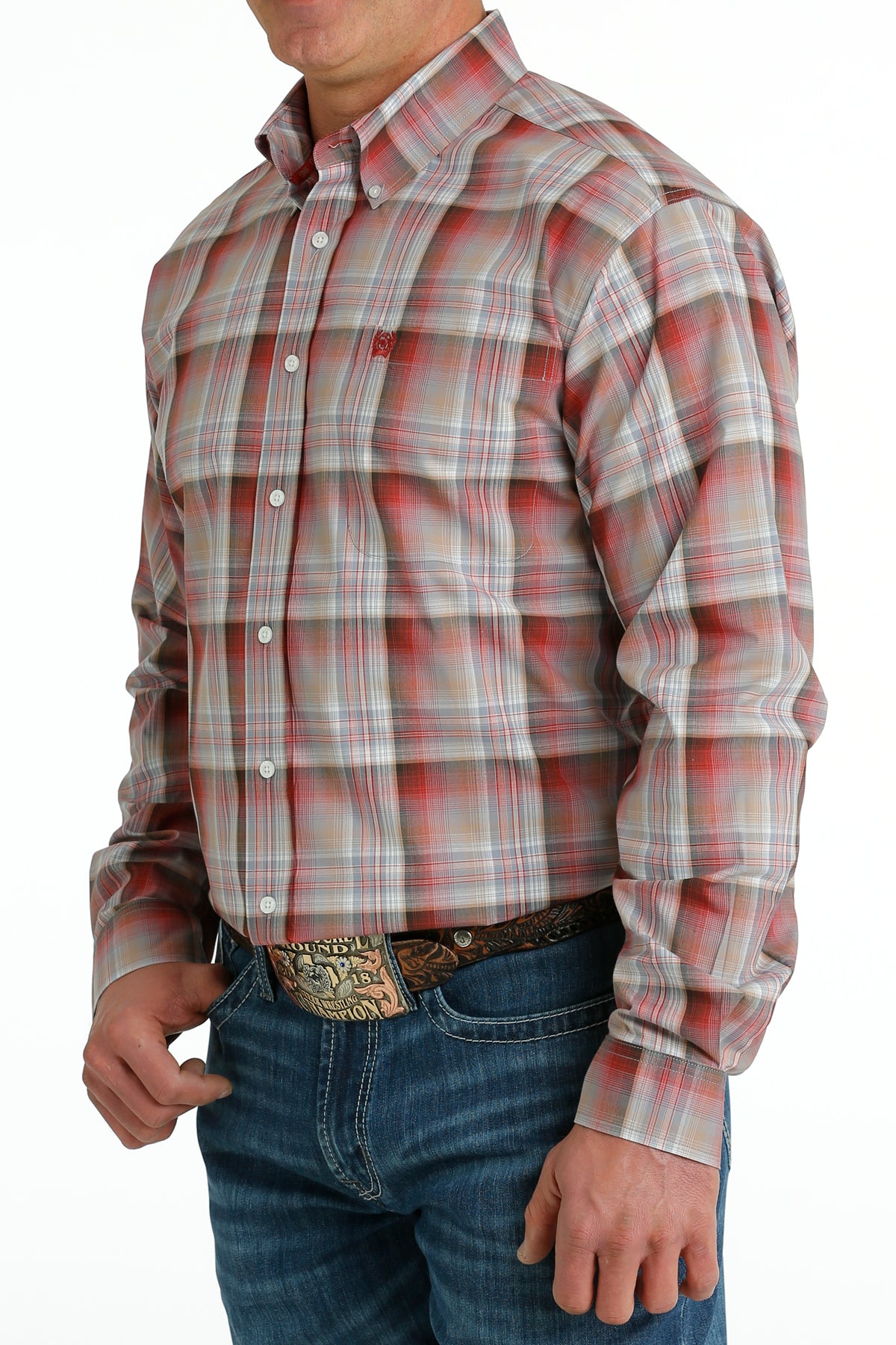 CINCH Men's Classic Plaid Long Sleeve Western Shirt