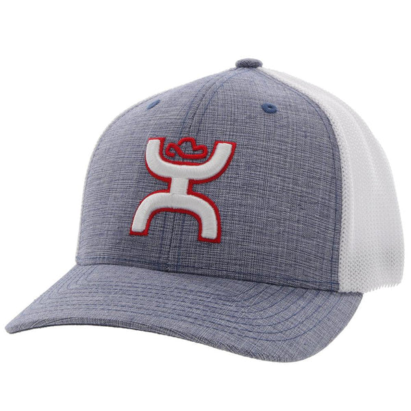 Hooey "COACH" DENIM/WHITE FLEXFIT HAT - Nate's Western Wear