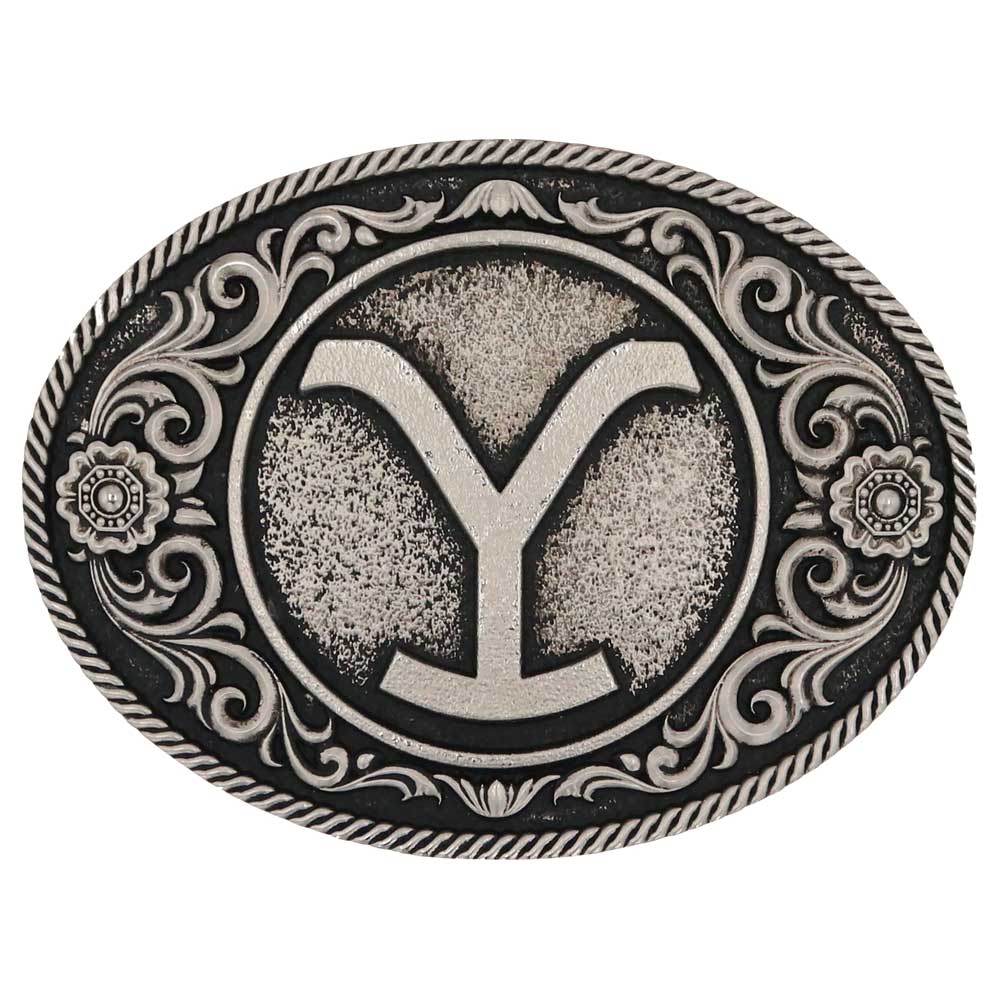 Yellowstone Y Floral Belt Buckle - Nate's Western Wear