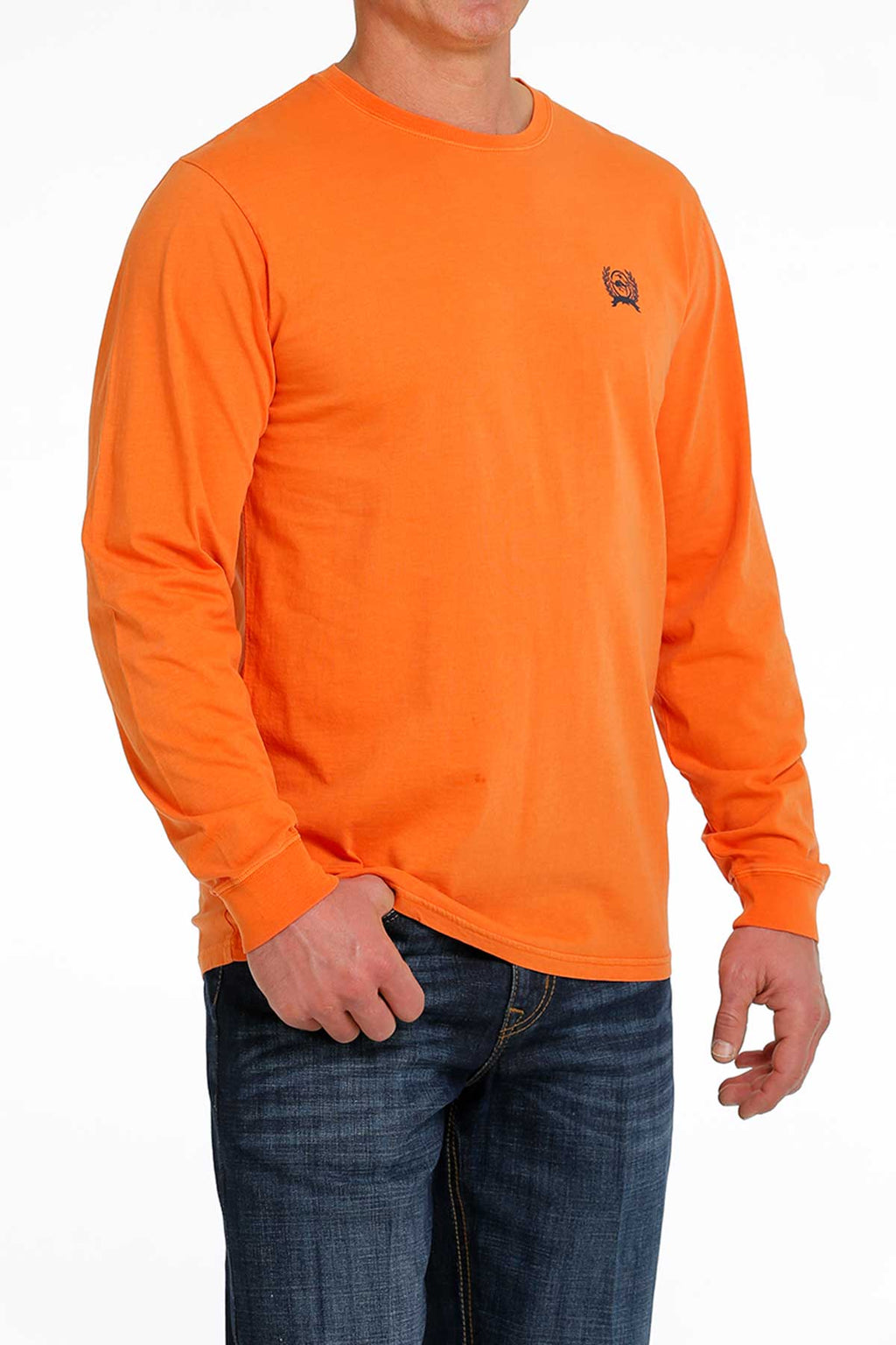 CINCH MEN'S L/S TEE - ORANGE - Nate's Western Wear