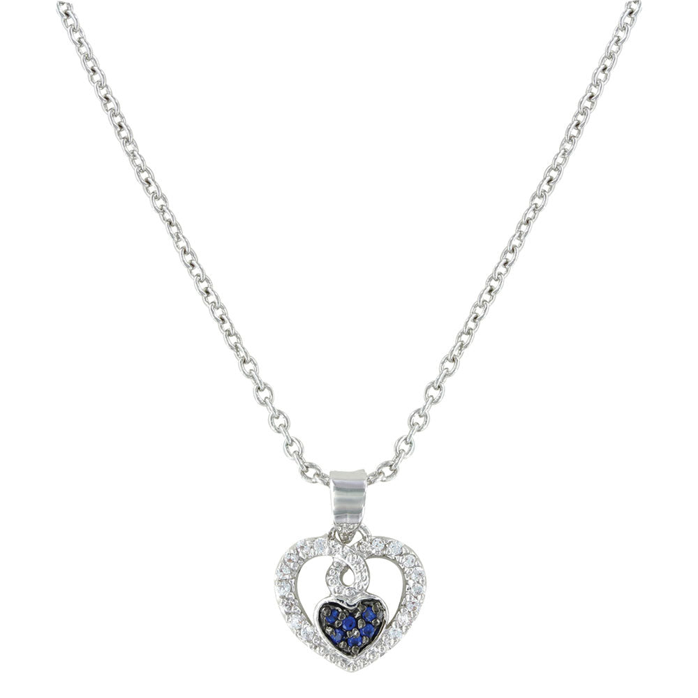 Twisted Blue Heart Necklace - Nate's Western Wear