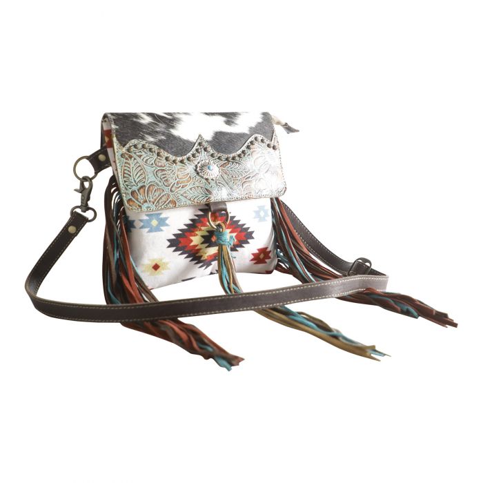 Fluttering Vines Canvas & Hairon Bag - Nate's Western Wear